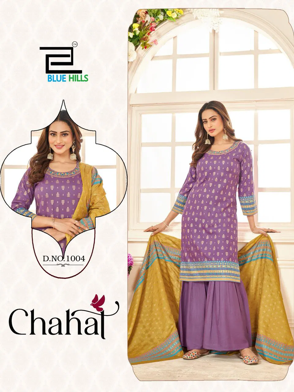 Chahal By Blue Hills Rayon Printed Kurti With Bottom Dupatta Online Wholesale